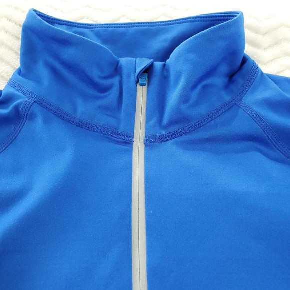 Gapfit Reflective Pullover Half Zip Activewear Bristol Blue Thumbhole Size Small - Picture 11 of 12